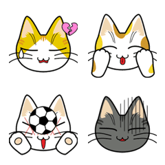 [LINE絵文字] 細い目の猫 〜ネガティブ〜の画像