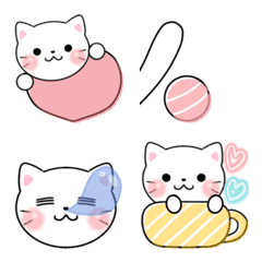 [LINE絵文字] 【動く】♡ねこ♡ (修正版)の画像