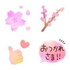 [LINE絵文字] 動く春のお花や桜♥挨拶吹き出し♥の画像