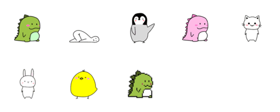[LINE絵文字]手抜きなやつらの画像一覧