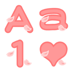 [LINE絵文字] 桜の花びら舞い散るABC123★動く絵文字の画像