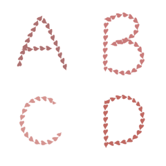 [LINE絵文字] love ABCDEの画像
