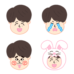 [LINE絵文字] えがおにどきどきくん（絵文字）の画像