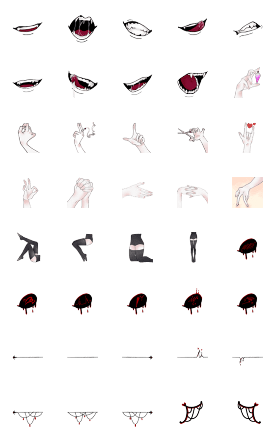 [LINE絵文字]Body Parts role play.の画像一覧