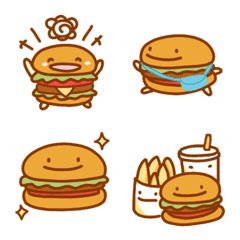 [LINE絵文字] ハンバーガーの日常色々絵文字の画像