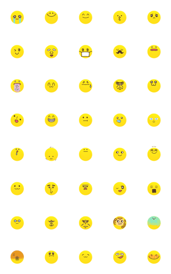 [LINE絵文字]顔文字★340の画像一覧