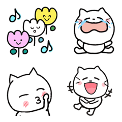 [LINE絵文字] 【動く絵文字】シンプルたれねこの画像