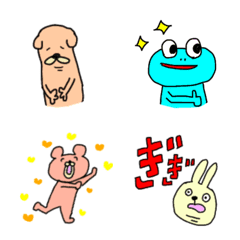 [LINE絵文字] 生き物ラクガキ絵文字の画像