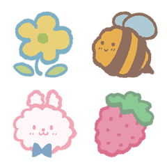 [LINE絵文字] cute label (animals and plants)の画像