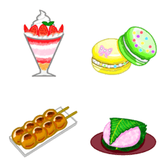 [LINE絵文字] スイーツと和菓子の絵文字の画像
