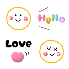 [LINE絵文字] 動く♡使いやすいゆるかわ絵文字の画像