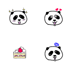 [LINE絵文字] 老眼の人でも見やすい絵文字パンダスタンプの画像