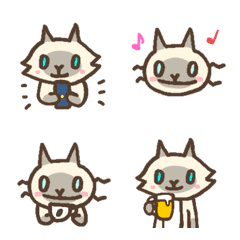 [LINE絵文字] Siamese cat mim＆imemeの画像