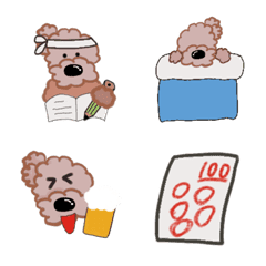 トイ・プードル 茶色の絵文字メイン画像