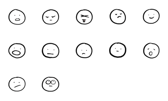 Line絵文字 にっこり絵文字 12種類 1円