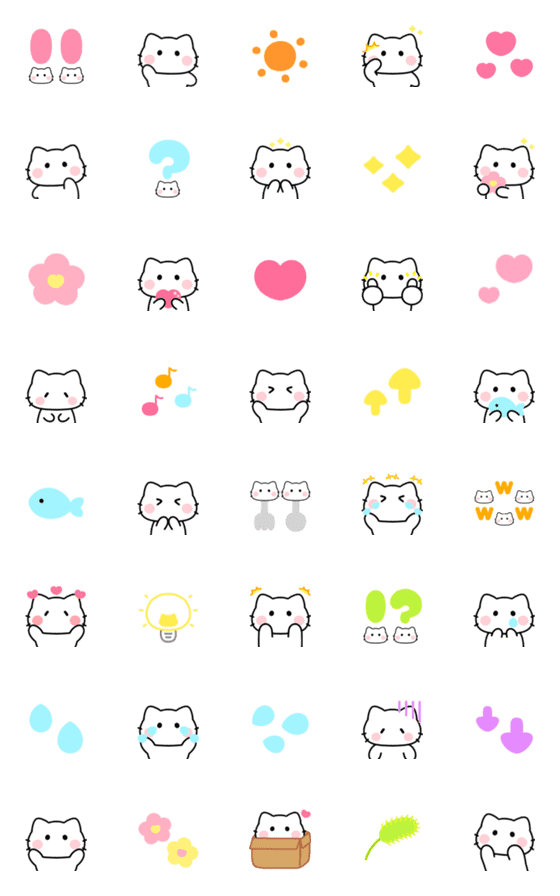 [LINE絵文字]動く♡かわいいねこちゃん♡の画像一覧