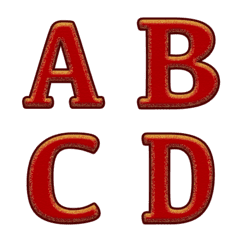 ゴールド ＆ レッド 絵文字の絵文字メイン画像