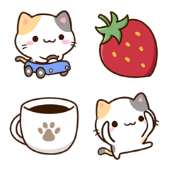 [LINE絵文字] 小さい三毛猫の画像