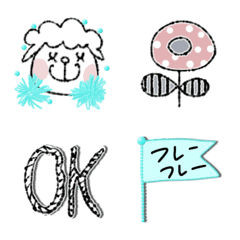 [LINE絵文字] 【動く】アートde羊ちゃん♡ピンクの画像