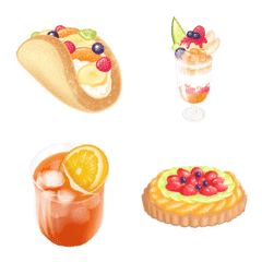 [LINE絵文字] スイーツ色々4～Fruit party～の画像