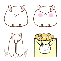 [LINE絵文字] ふわふわ可愛いアンゴラうさぎの画像