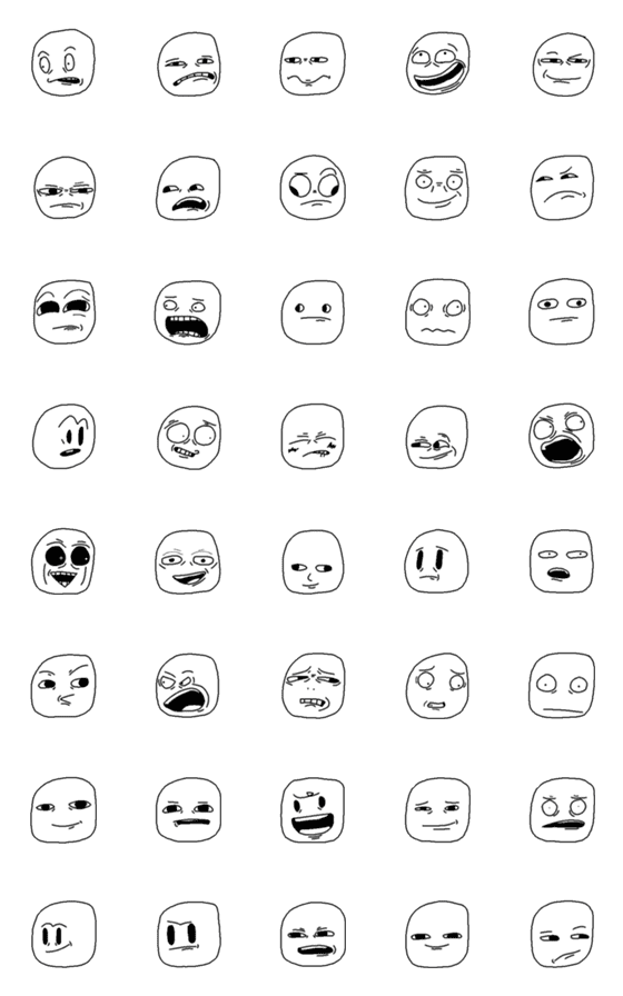 [LINE絵文字]Quality Faces : No Ordinary Friendsの画像一覧