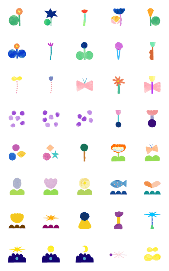 [LINE絵文字]Hoshi no Emoji IIII 40の画像一覧