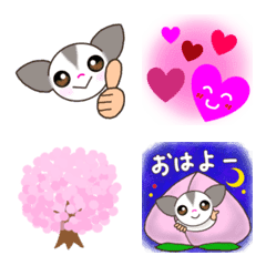 [LINE絵文字] かわいすぎるフクロモモンガの絵文字 春の画像