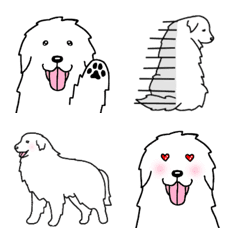 [LINE絵文字] 犬種別毎日可愛いグレートピレニーズ絵文字の画像