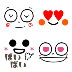 [LINE絵文字] 毎日使える★顔絵文字28(挨拶)の画像