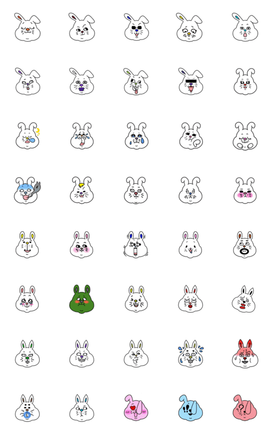 [LINE絵文字]コニ子のうさぎの画像一覧
