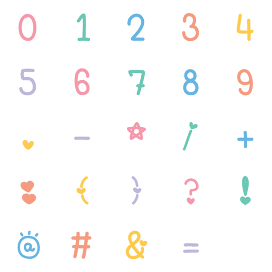 [LINE絵文字]numbers 02の画像一覧