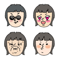 [LINE絵文字] オン眉の女の子の画像