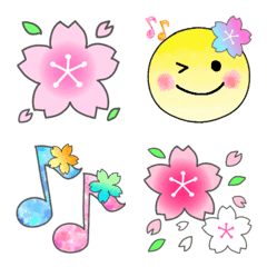 桜♡カラフル絵文字の絵文字メイン画像