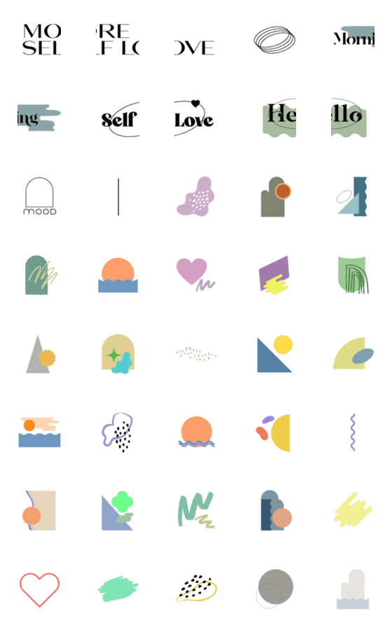 [LINE絵文字]シンプル グラフィック / jionの画像一覧