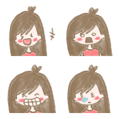 [LINE絵文字] little girl expressionの画像