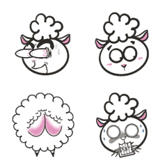 [LINE絵文字] Sheep facecloseupの画像