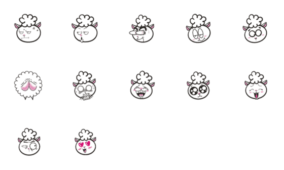 [LINE絵文字]Sheep facecloseupの画像一覧