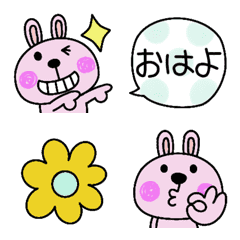 [LINE絵文字] 動く☆おしゃかわうさぎちゃんの画像