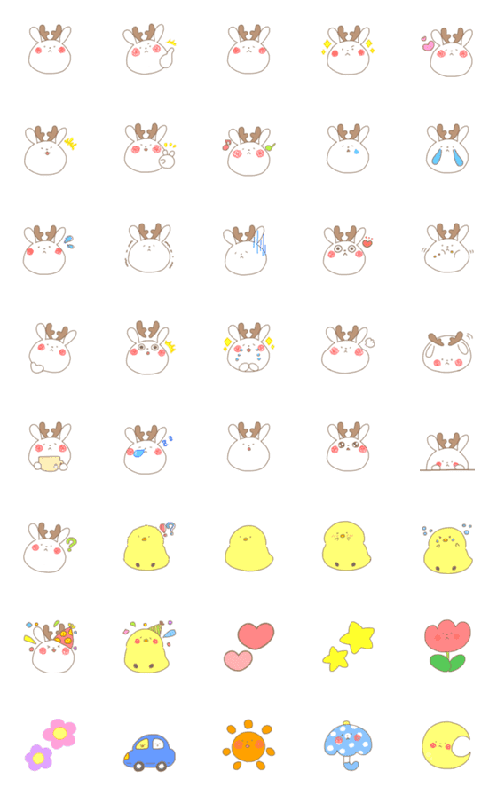 [LINE絵文字]うさぎのジャックの画像一覧