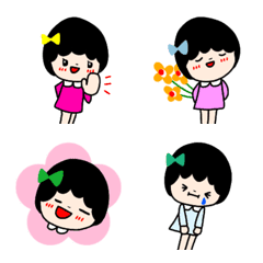 ショートカット女子 絵文字の絵文字メイン画像