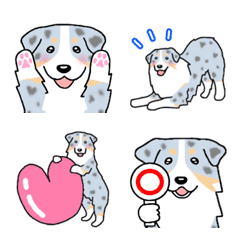 [LINE絵文字] 犬種別オーストラリアンシェパードの絵文字の画像