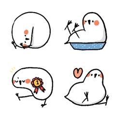 Emotional white little birdの絵文字メイン画像