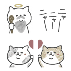 [LINE絵文字] 毎日使える◎ゆる猫絵文字 Ⅲの画像