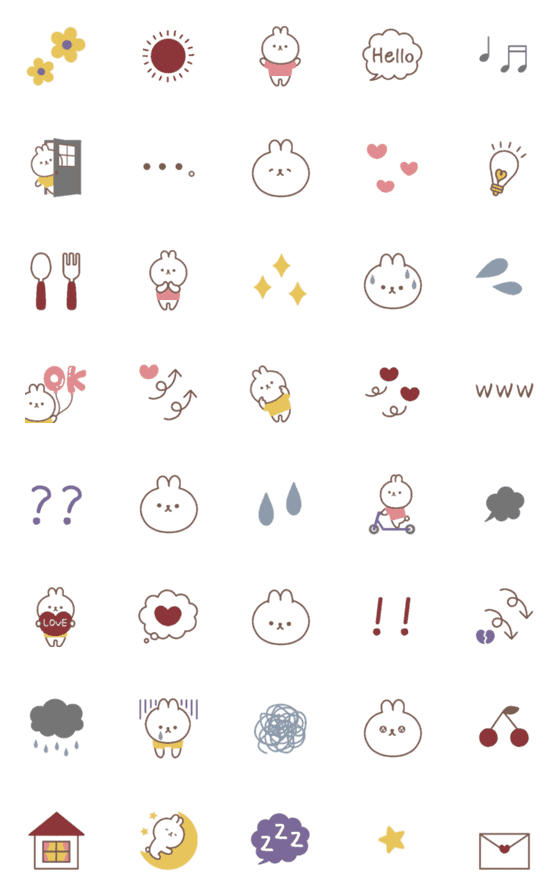 [LINE絵文字]▷あざとかわいい♡うさちゃんの画像一覧