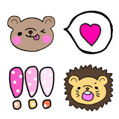 [LINE絵文字] クマと森の仲間たちの画像