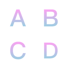 [LINE絵文字] Rainbow English alphabetの画像