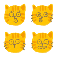 [LINE絵文字] Crayon orange revised editionの画像