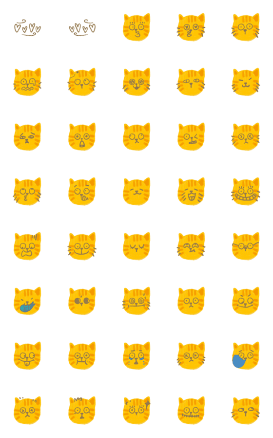[LINE絵文字]Crayon orange revised editionの画像一覧