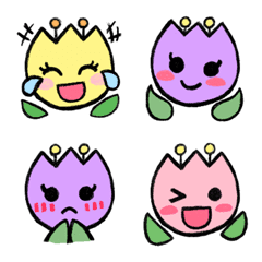 [LINE絵文字] Tulip Sisters Emojiの画像
